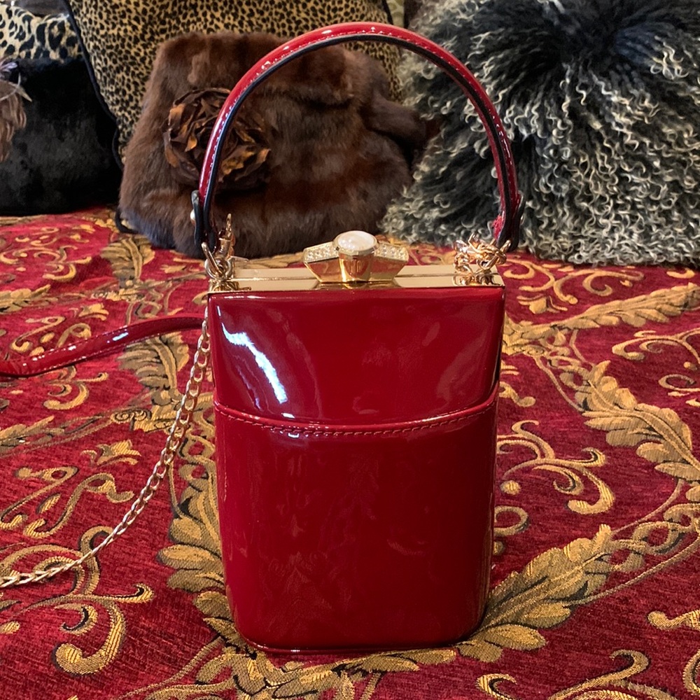 Dark Red Crossbody Evening Bag